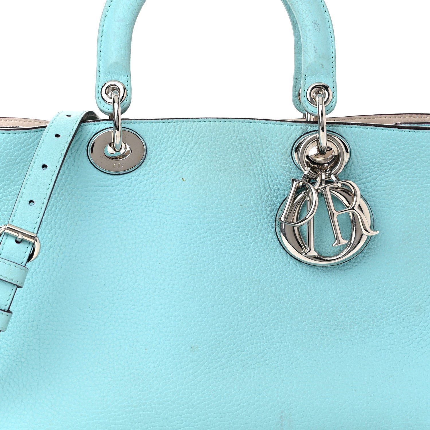 Christian Dior Smooth Calfskin Medium Diorissimo Tote Light Blue 7 of 16