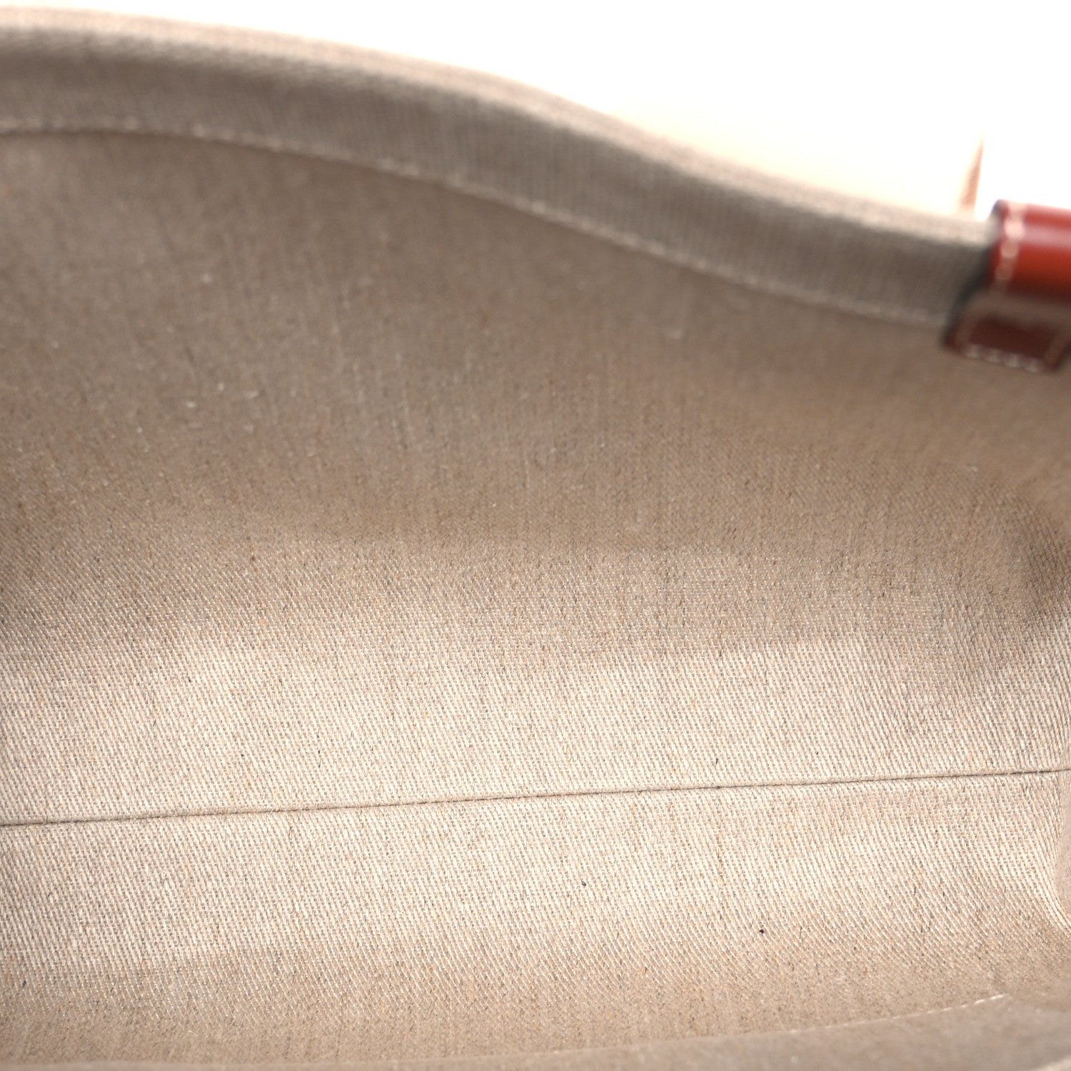 Chloe Cotton Calfskin Medium Woody Ribbon Tote White Brown 4 of 9
