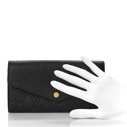 Louis Vuitton Empreinte Sarah Wallet NM Black 2 of 10