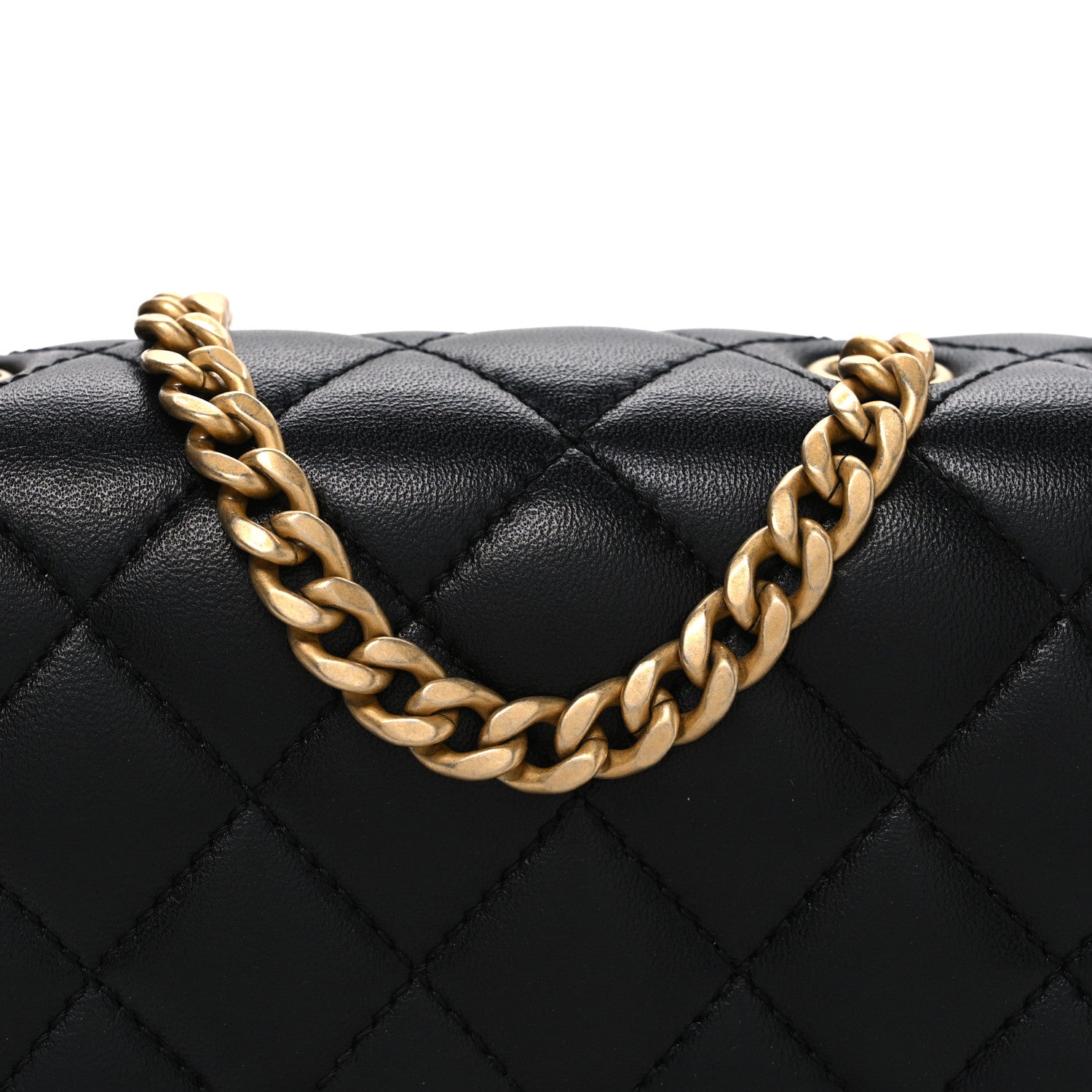 Chanel Lambskin Quilted Mini Sweet Camellia Flap Black 8 of 11