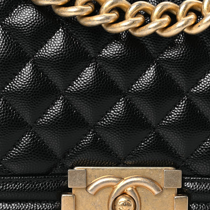 Chanel Caviar Quilted Medium Boy Flap Black 9 of 11