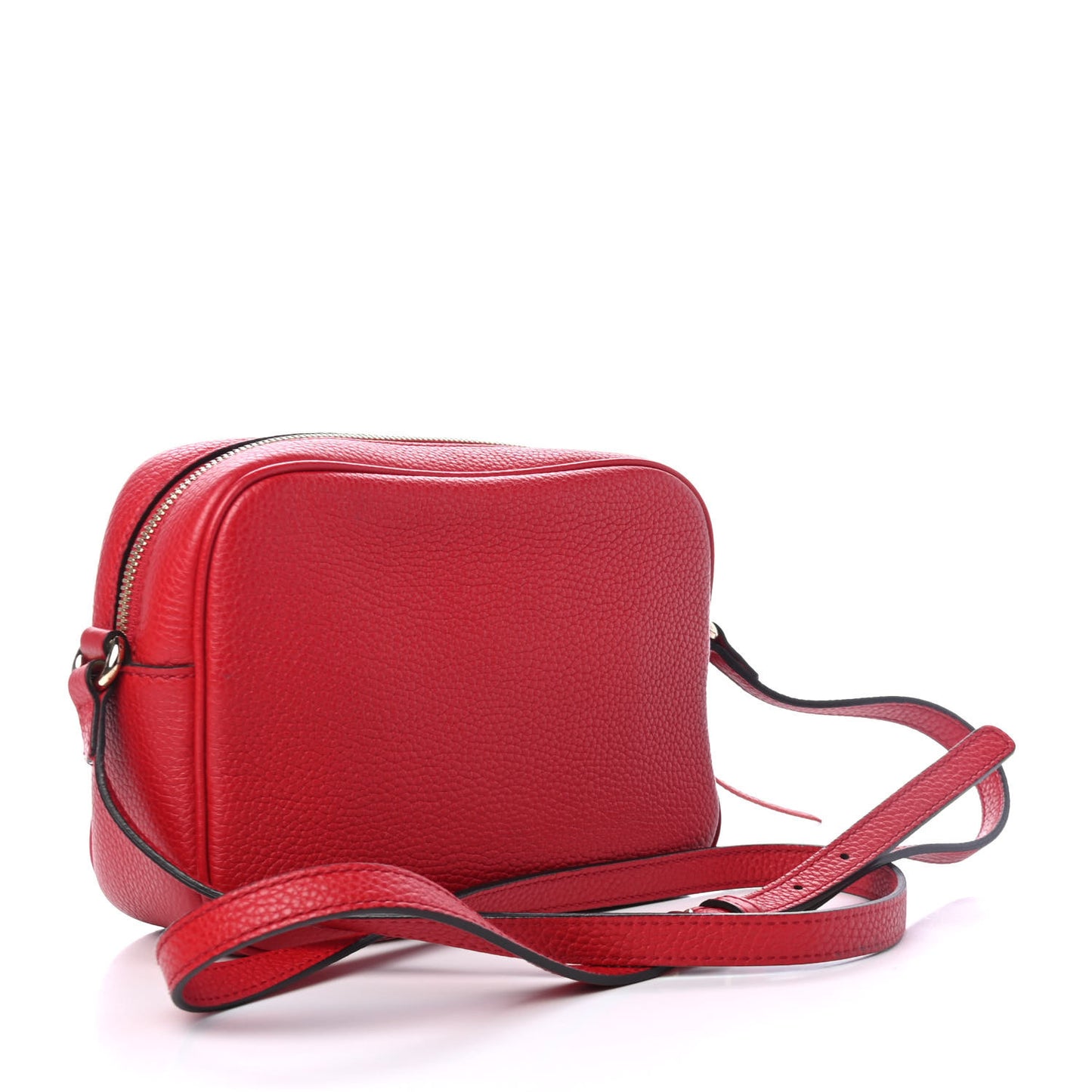Pebbled Calfskin Small Soho Disco Bag Tabasco Red