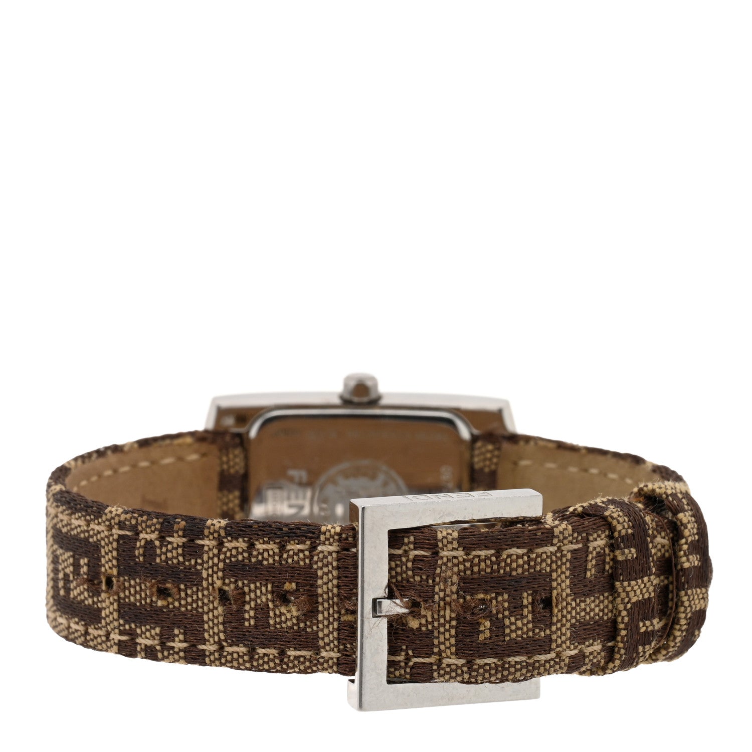 Fendi Stainless Steel Canvas 22mm Quartz Watch Black 3 of 5
