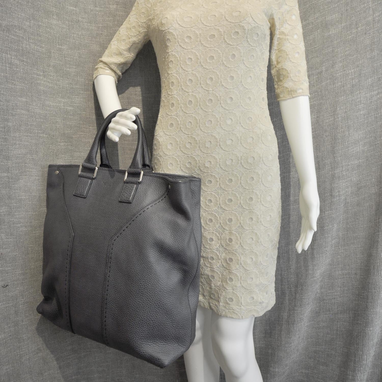 Saint Laurent Leather Shopping Tote 2 of 10