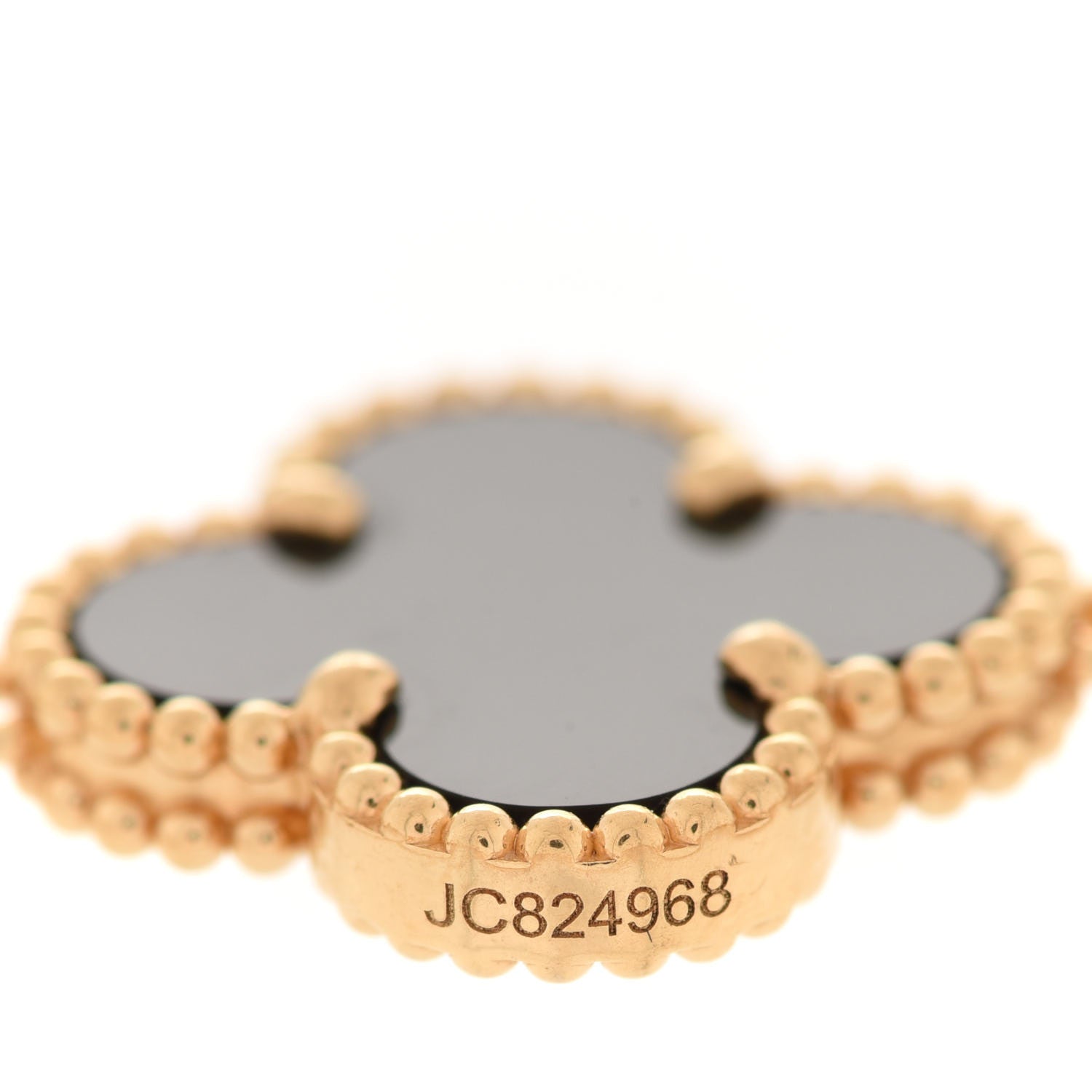 Van Cleef & Arpels 18K Yellow Gold Black Onyx 5 Motifs Vintage Alhambra Bracelet 5 of 7