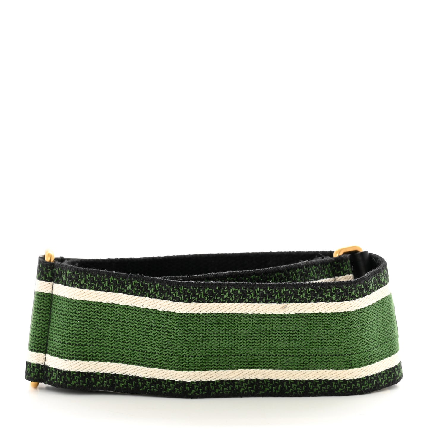 Canvas Embroidered Shoulder Strap Green
