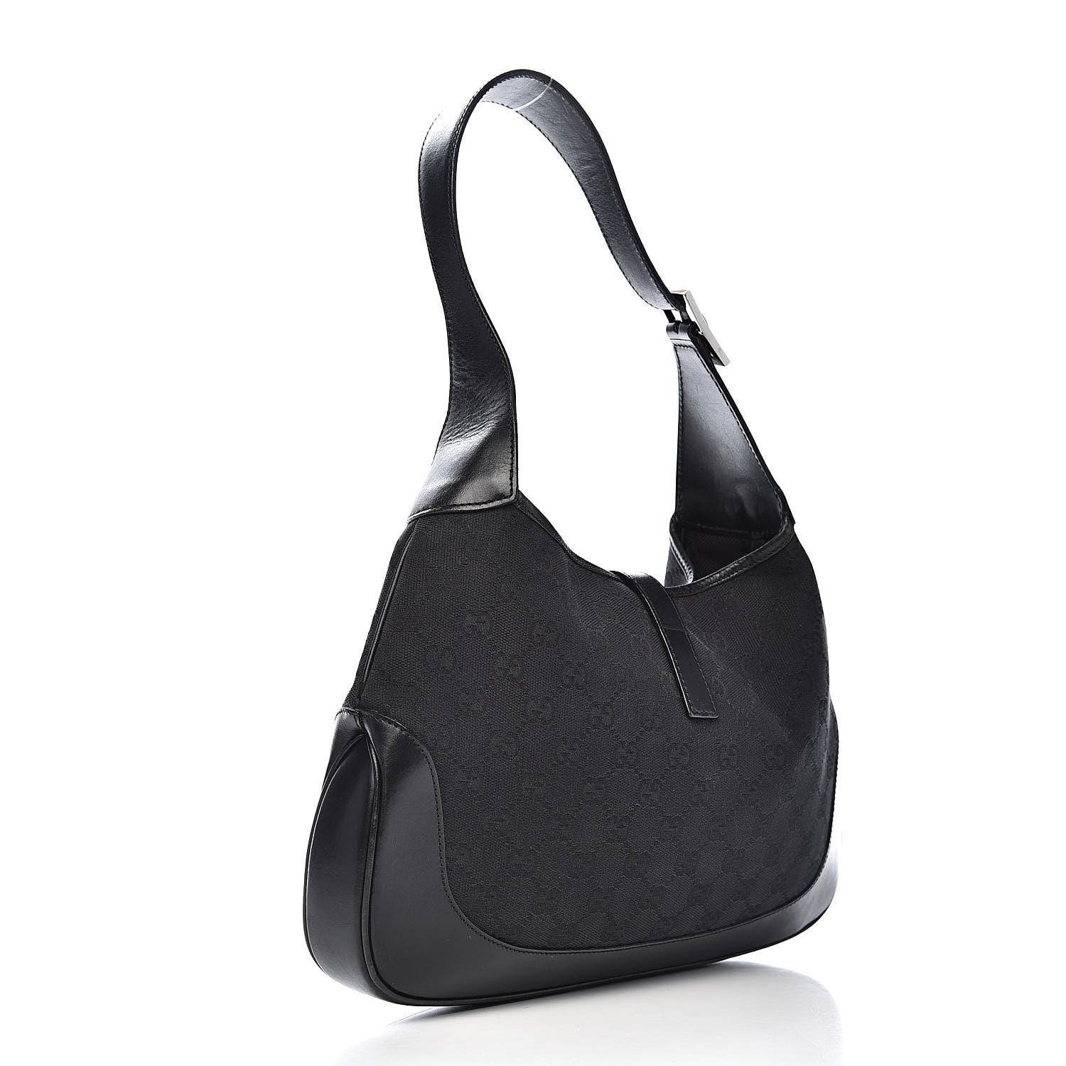 Gucci Monogram Small Jackie O Hobo Black 3 of 11