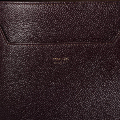 Tom Ford Pebbled Calfskin Medium Jennifer Crossbody Bag Wine 6 of 8