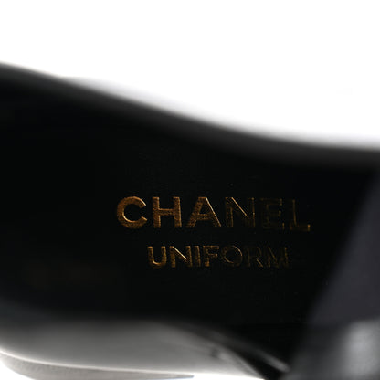 Chanel Stretch Lambskin Cap Toe CC Uniform Short Boots 35 Black 8 of 10