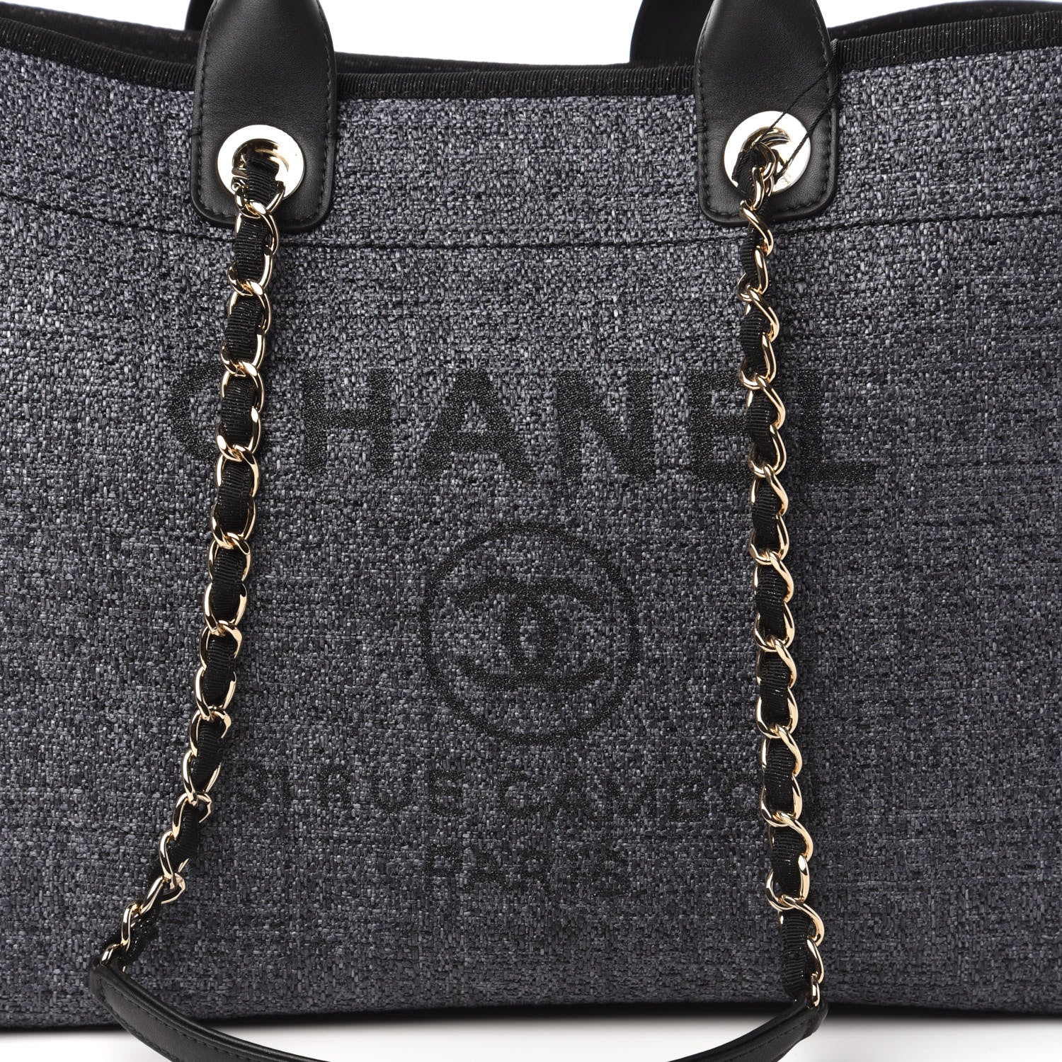 Chanel Lurex Boucle Medium Deauville Tote Black 10 of 10
