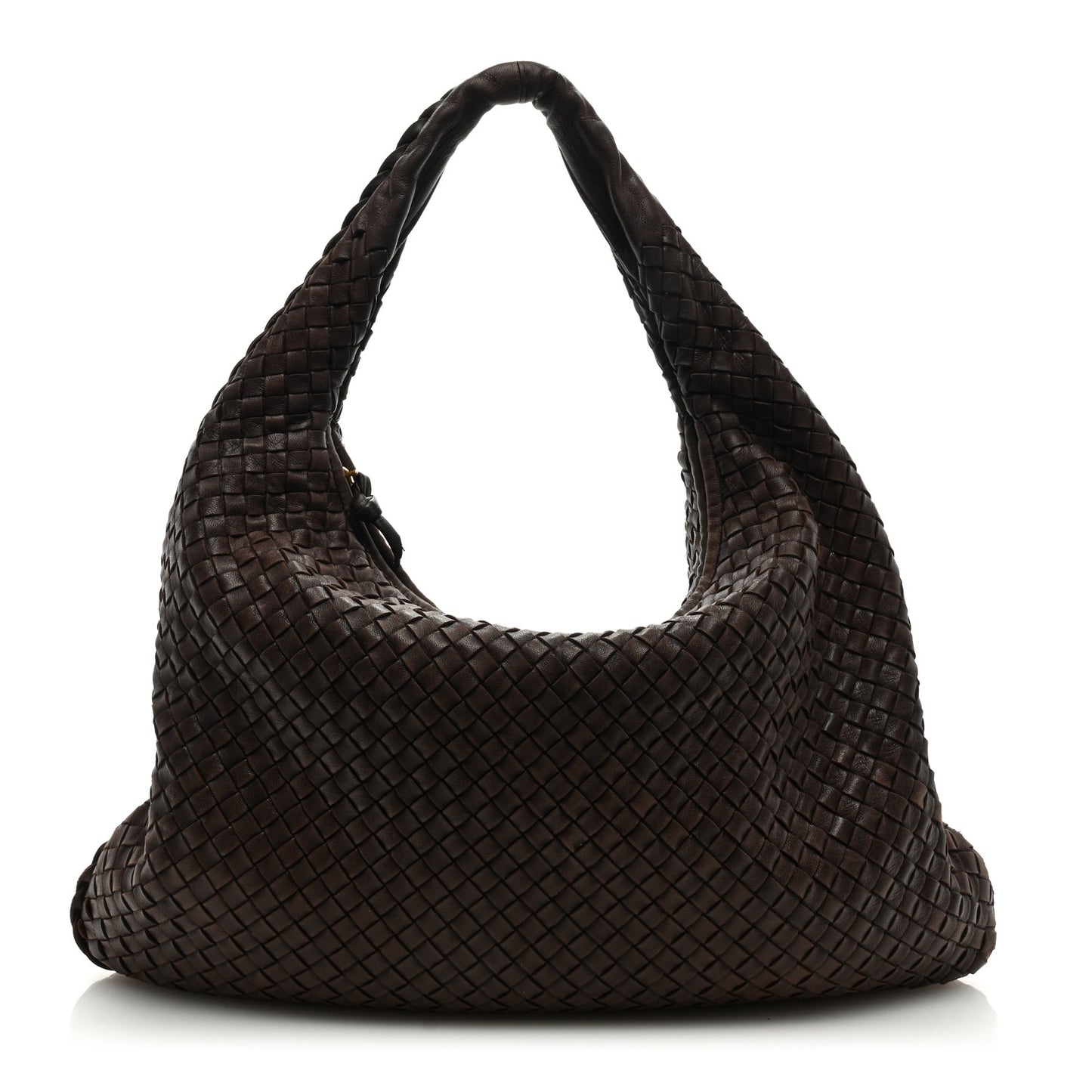 Nappa Intrecciato Large Veneta Hobo Ebano