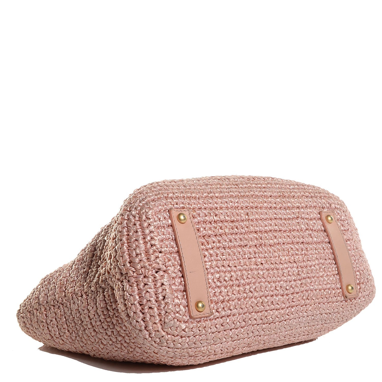Chanel Straw Raffia Tote Pink 4 of 9