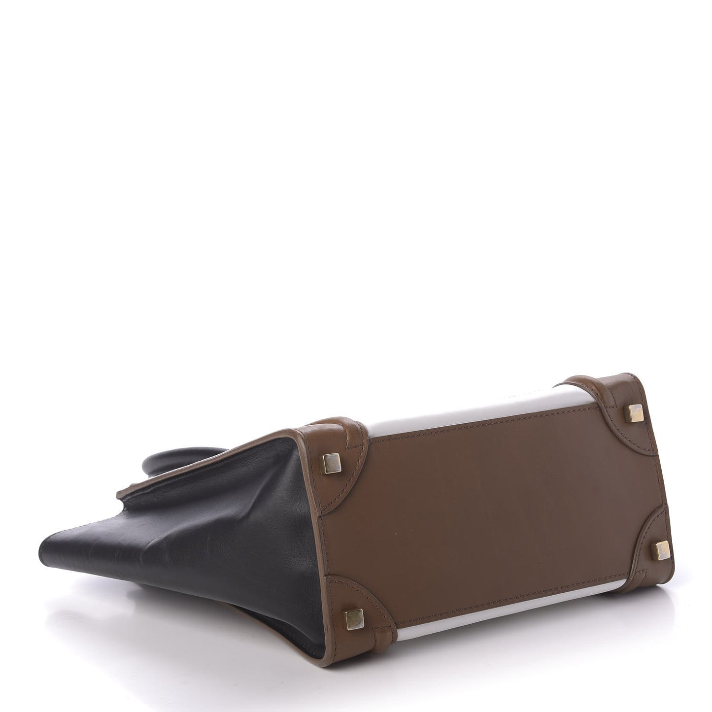 Smooth Calfskin Micro Tri-Color Luggage Brown