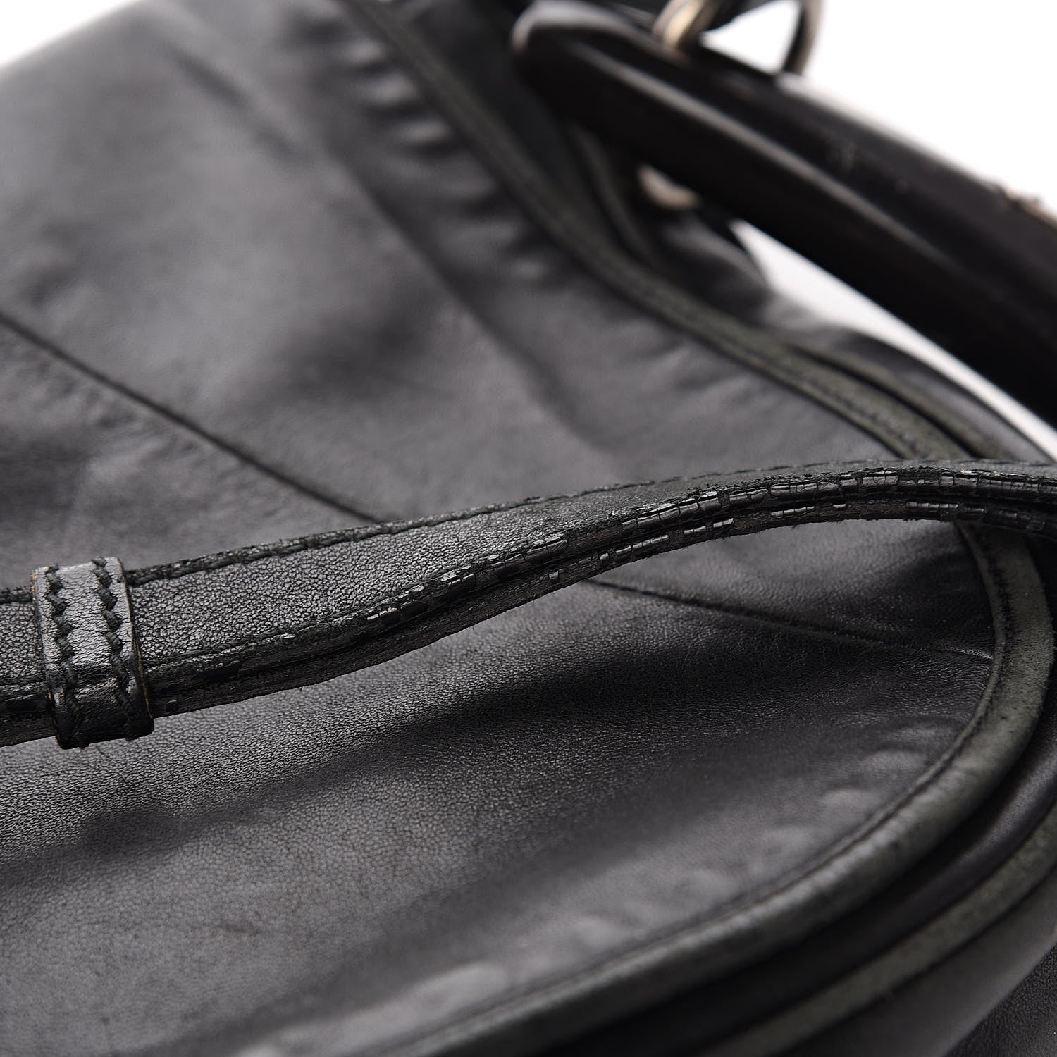 Saint Laurent Lambskin Horn Messenger Bag Black 15 of 17