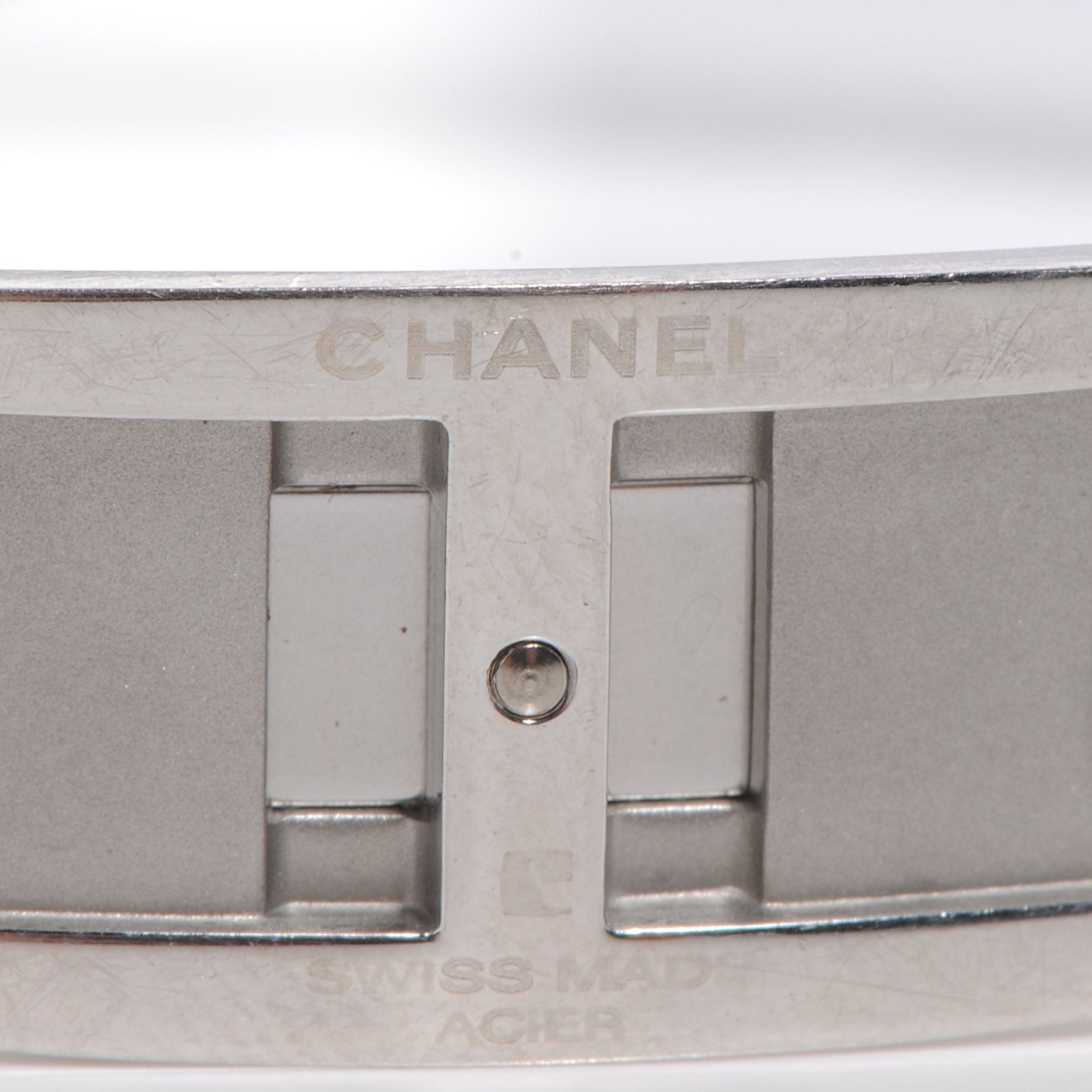Chanel Stainless Steel Ceramic Diamond Pave Bezel 33mm J12 Quartz Watch White 5 of 5