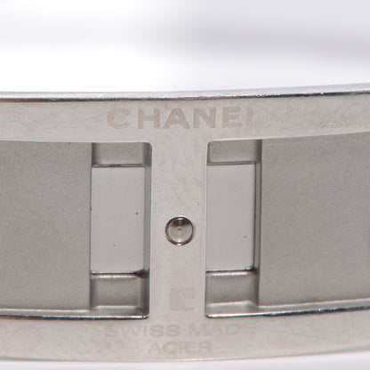 Chanel Stainless Steel Ceramic Diamond Pave Bezel 33mm J12 Quartz Watch White 5 of 5