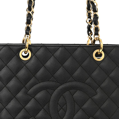 Chanel Caviar Quilted Grand Shopping Tote GST Black 9 of 12