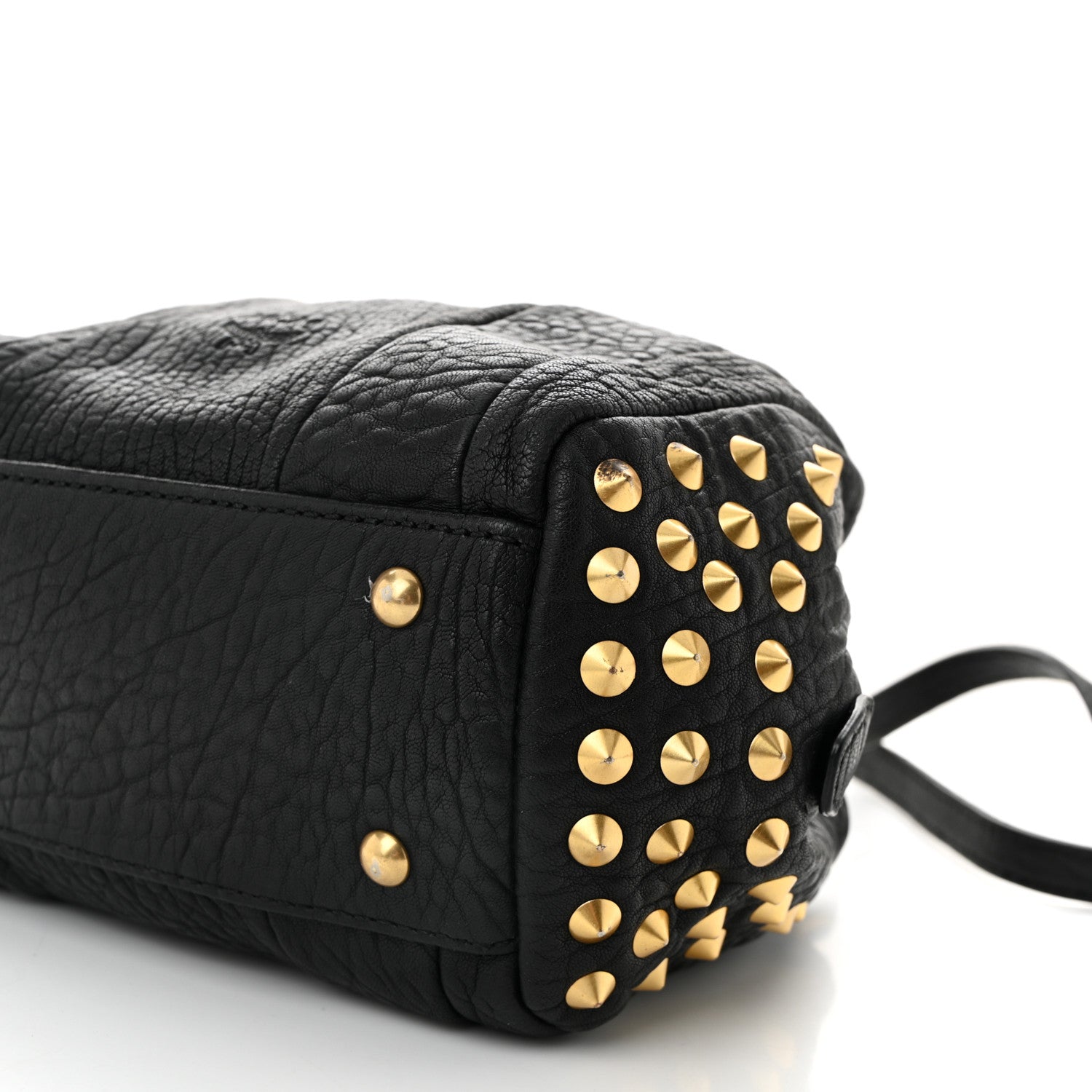 MCM Lambskin Studded Mini Keana Shoulder Bag Black 10 of 12