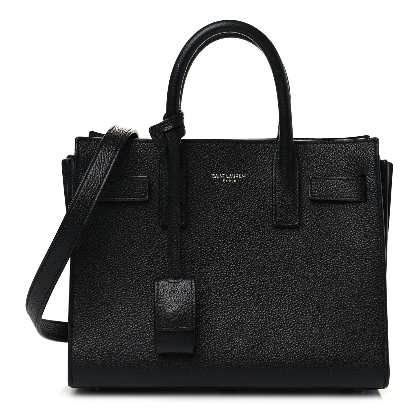 Grained Calfskin Nano Sac De Jour Black