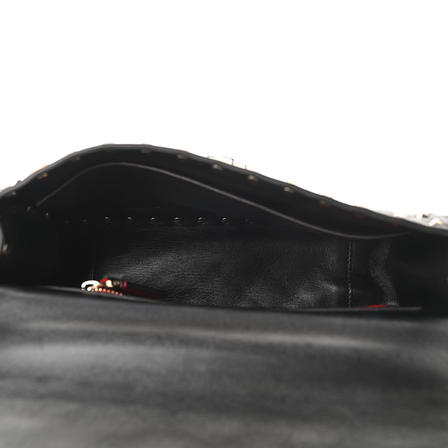 Valentino Garavani Lambskin Medium Rockstud Spike Shoulder Bag Black 5 of 9