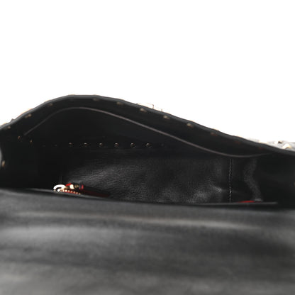 Valentino Garavani Lambskin Medium Rockstud Spike Shoulder Bag Black 5 of 9