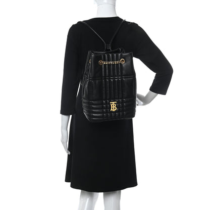 Burberry Lambskin Quilted Medium Lola Backpack Black 2 of 9