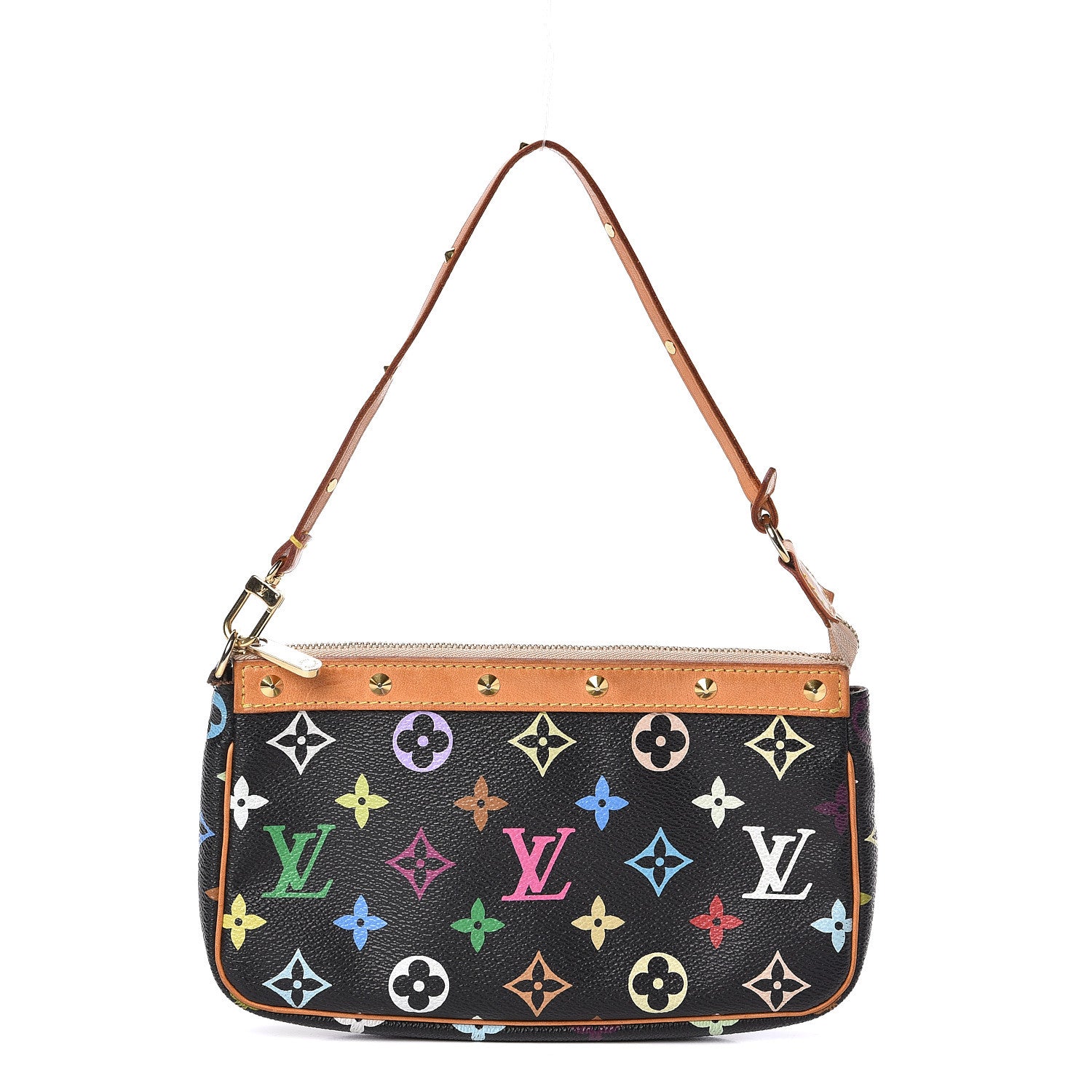 Louis Vuitton Monogram Multicolor Pochette Accessories Black 1 of 11