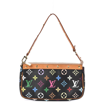 Louis Vuitton Monogram Multicolor Pochette Accessories Black 1 of 11