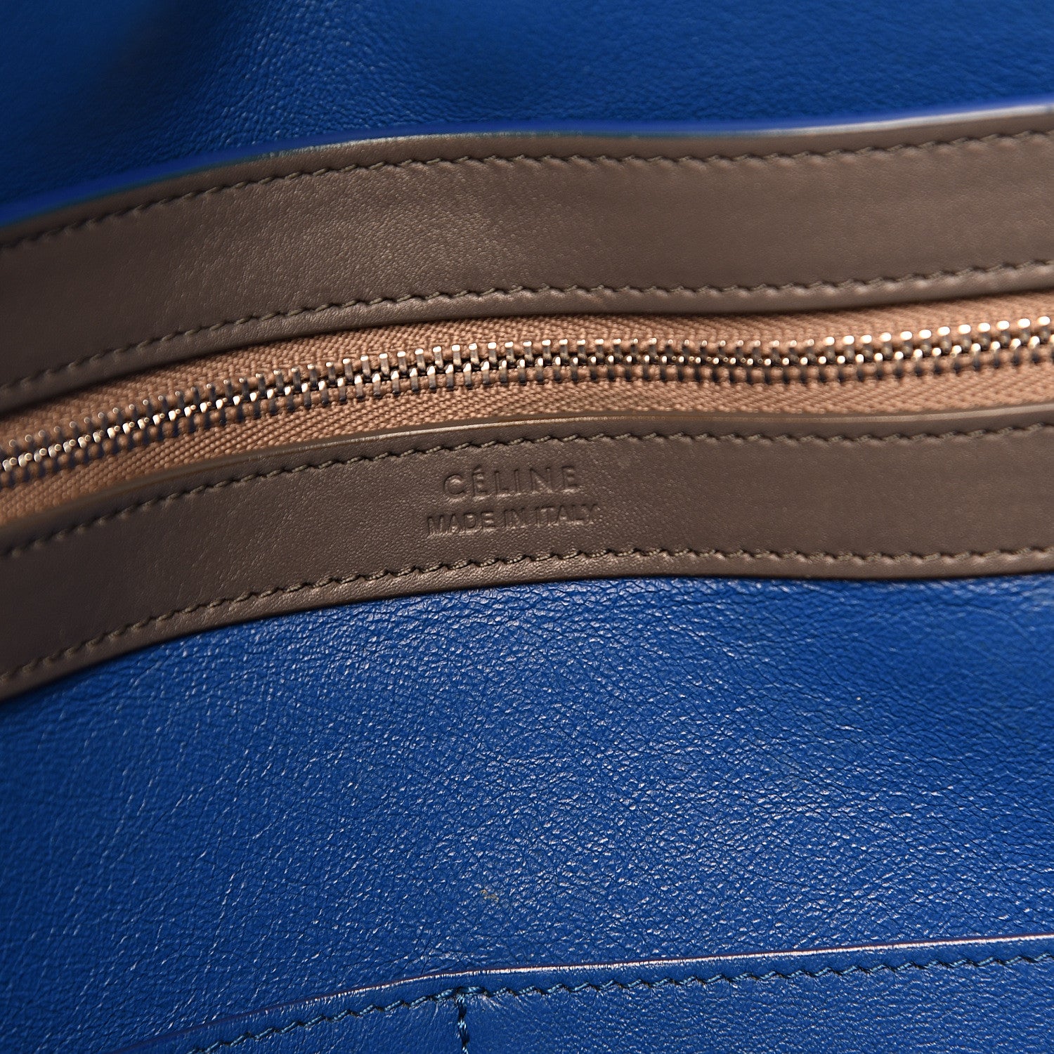 Celine Smooth Calfskin Small Tassel Cabas Phantom Gray Blue 6 of 18