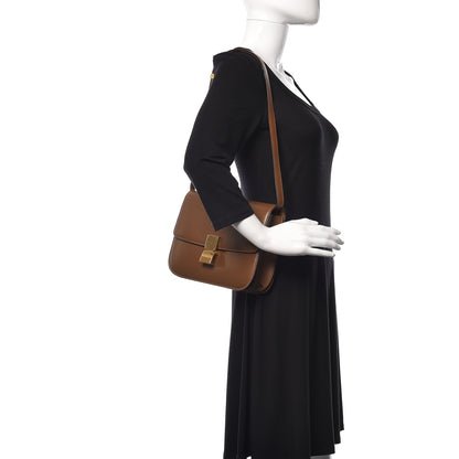 Celine Box Calfskin Medium Classic Box Flap Bag Camel 1 of 12