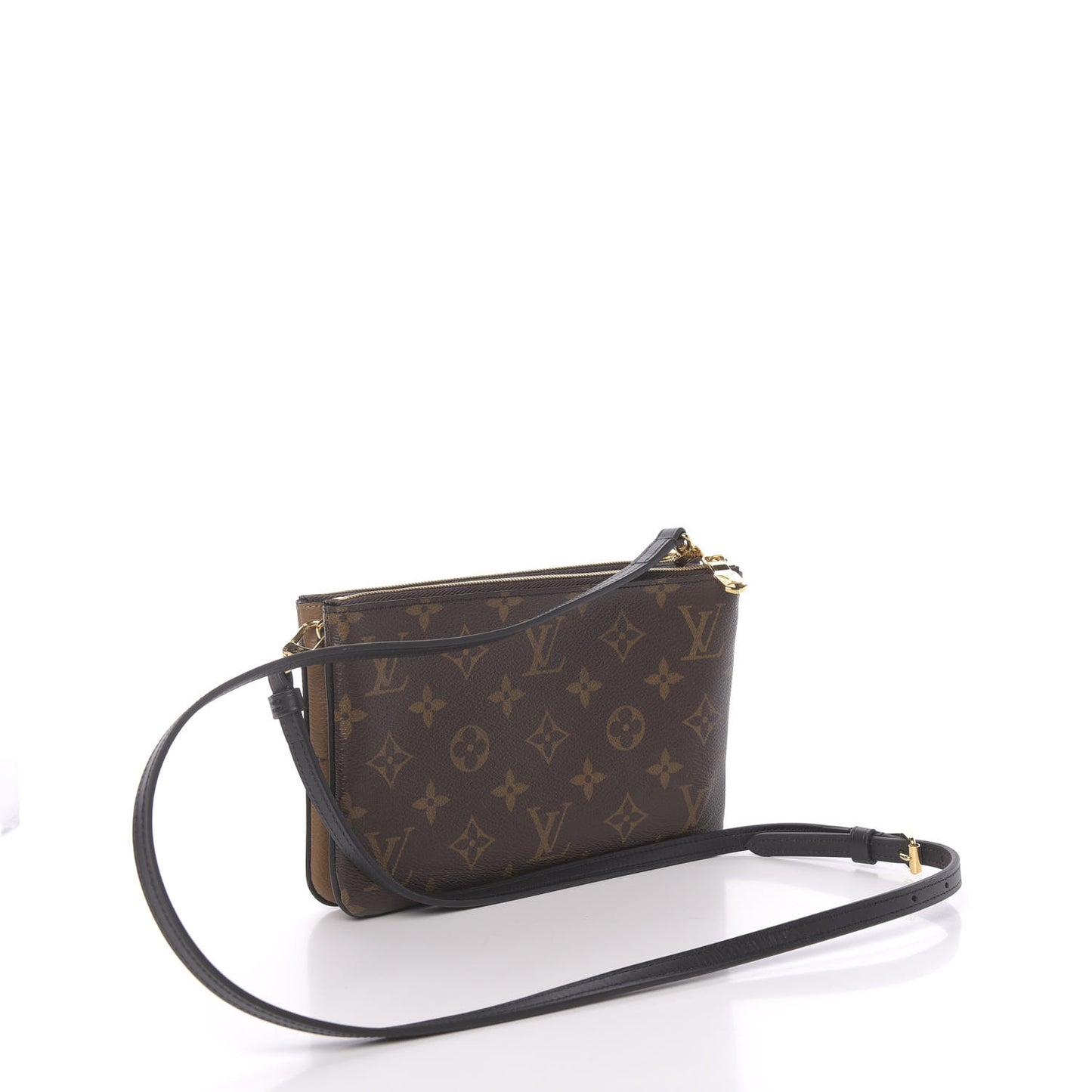 Reverse Monogram Giant Double Zip Pochette