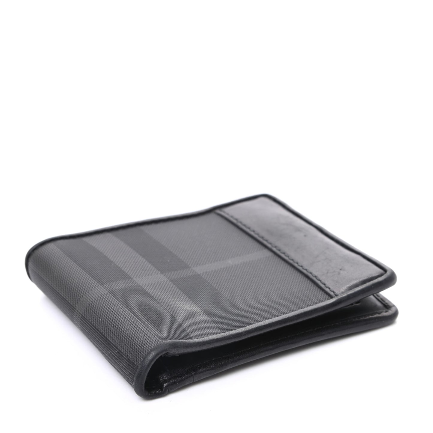 Smoked Check Bi-Fold Wallet Black