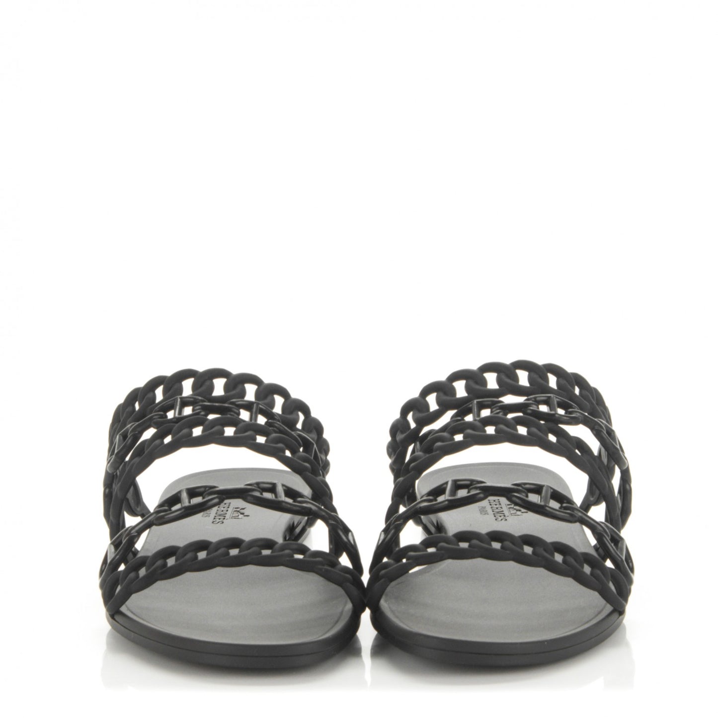 Rubber Chaine d'Ancre Nude Sandals 38 Black
