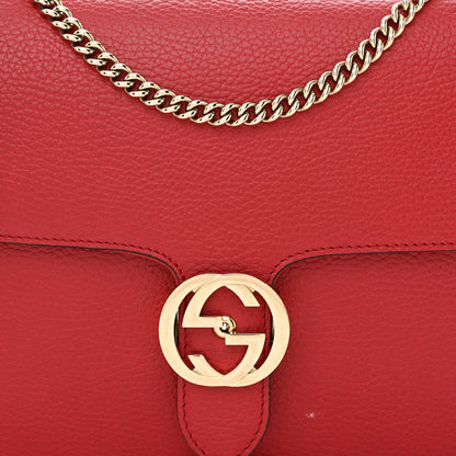 Gucci Dollar Calfskin Interlocking G Shoulder Bag Red 9 of 12