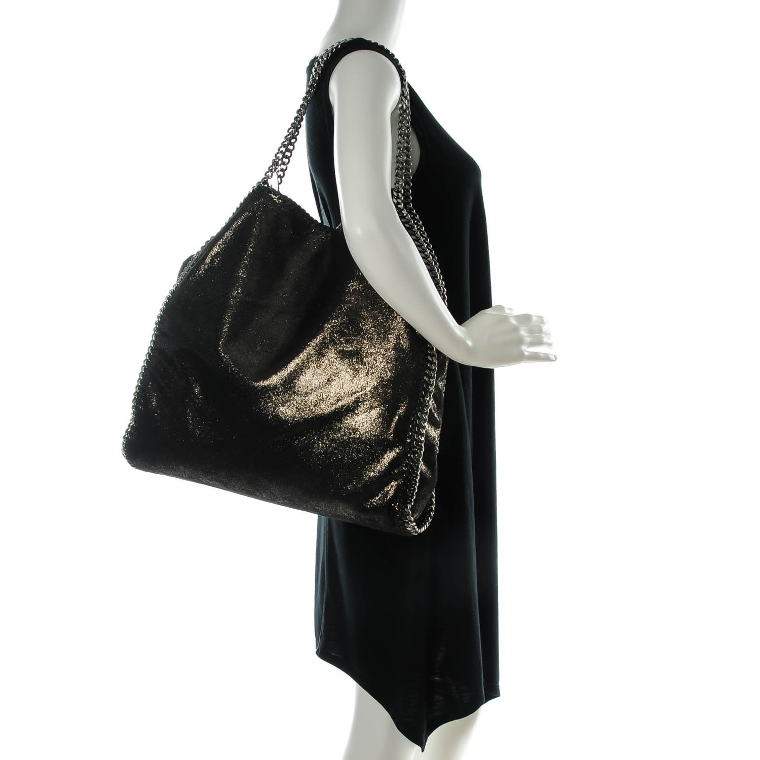 Stella McCartney Chamois Big Falabella Tote Ruthenium 2 of 8