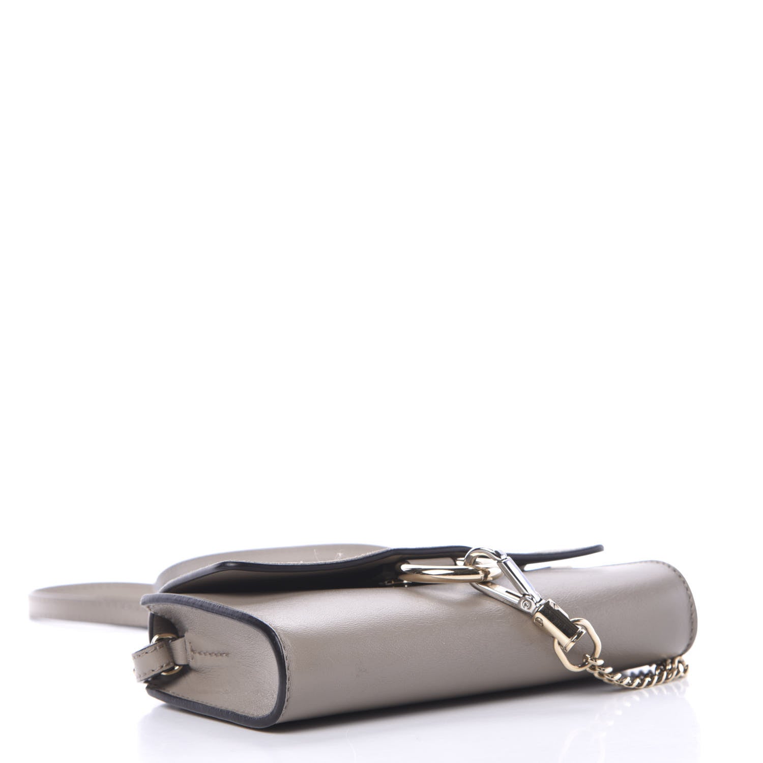Chloe Suede Calfskin Mini Faye Shoulder Bag Motty Grey 3 of 10