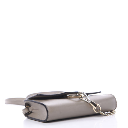 Chloe Suede Calfskin Mini Faye Shoulder Bag Motty Grey 3 of 10