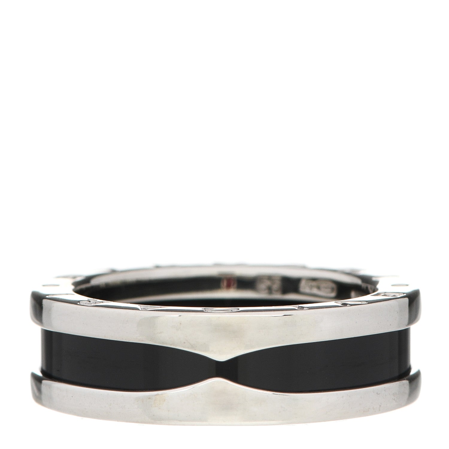 Bulgari Sterling Silver Ceramic Save The Children One-Band Ring 55 7.25 3 of 8