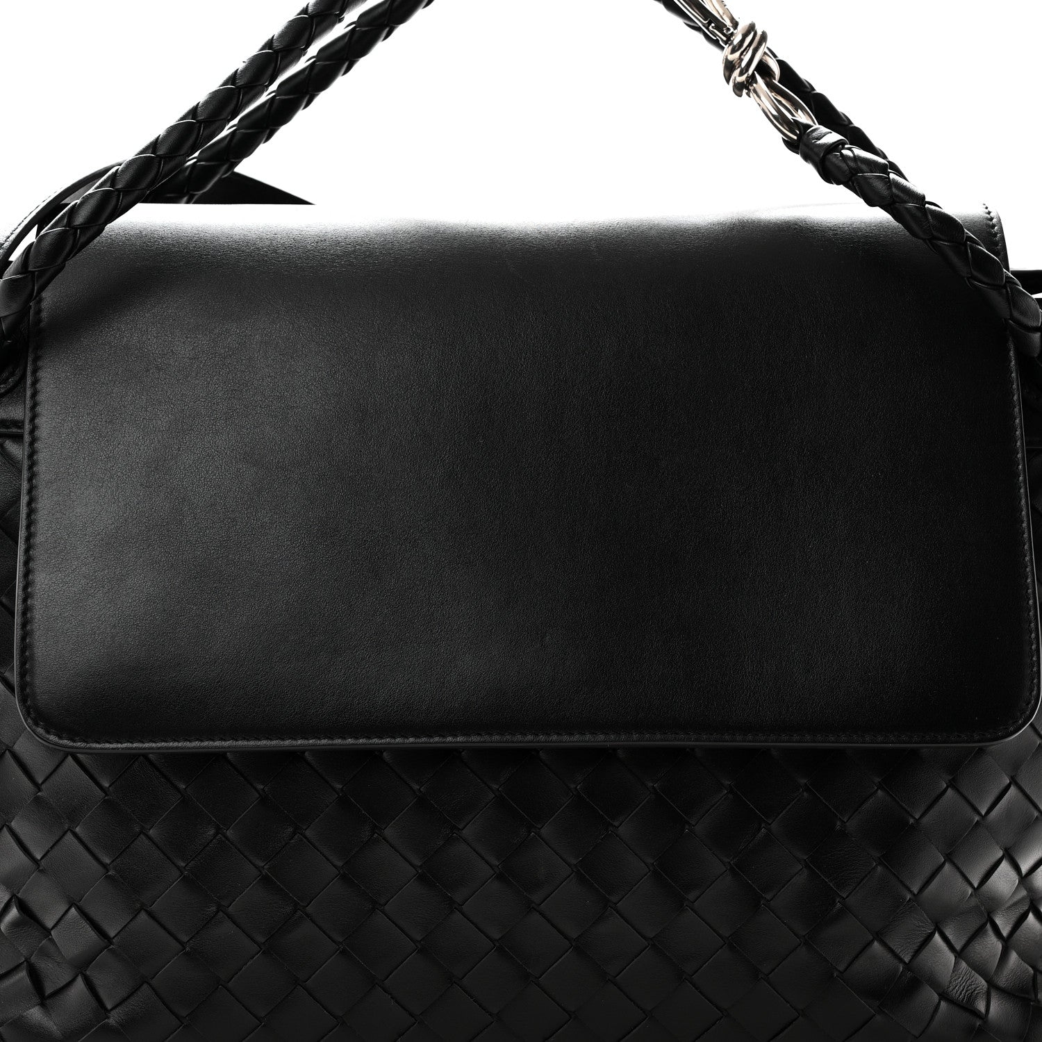 Bottega Veneta Calfskin Intrecciato Medium Andiamo Messenger Bag Black 8 of 10