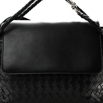 Bottega Veneta Calfskin Intrecciato Medium Andiamo Messenger Bag Black 8 of 10