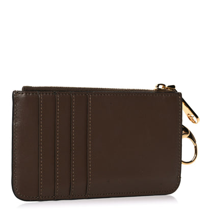 Fendi Vitello Soft F is Fendi Bi-Color FF 1974 Embossed Key Case Pouch Maya Black 3 of 7