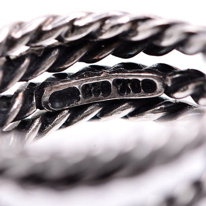 David Yurman Sterling Silver Diamond 10mm X Crossover Ring 51 5.75 5 of 5