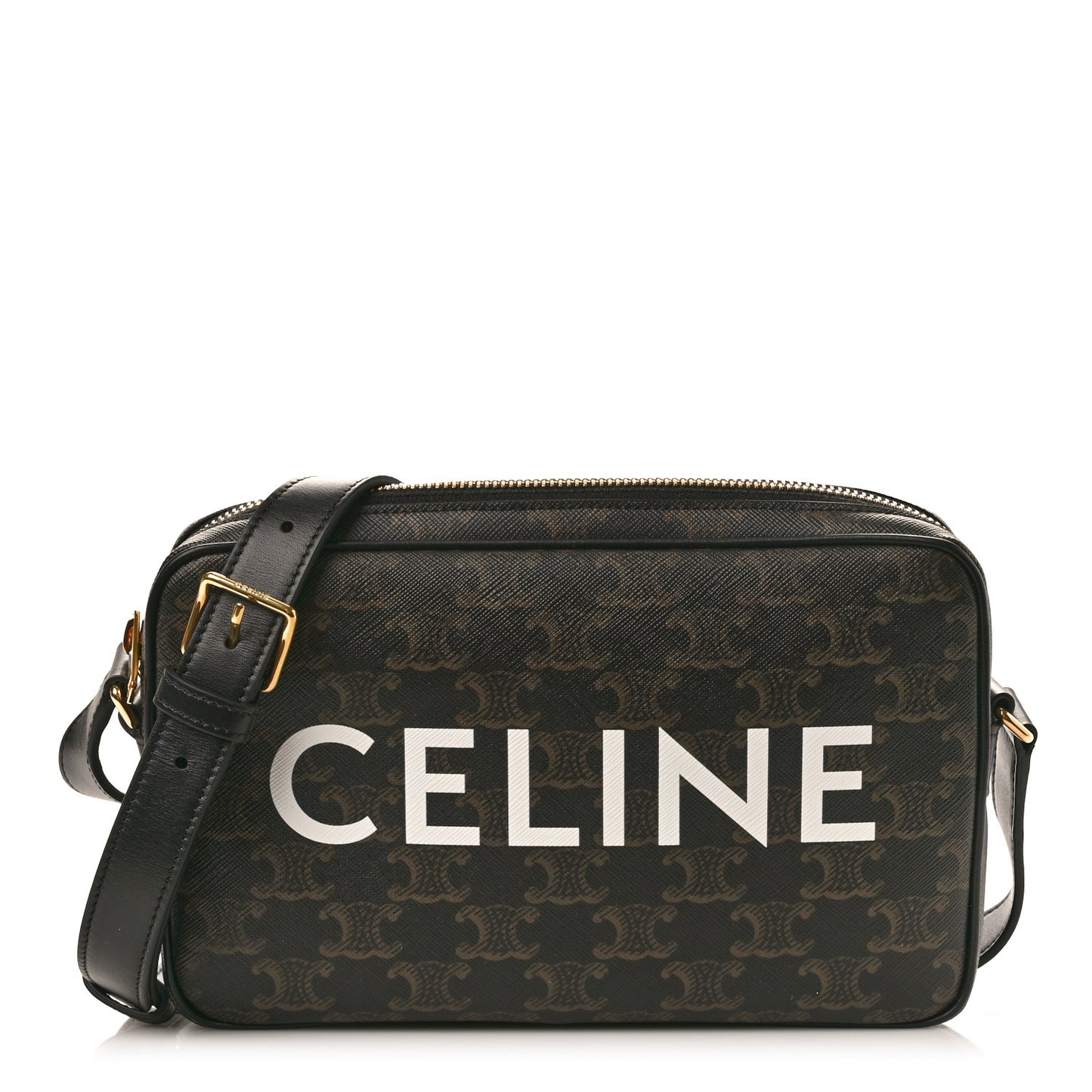 Triomphe Canvas Medium Messenger Bag Black
