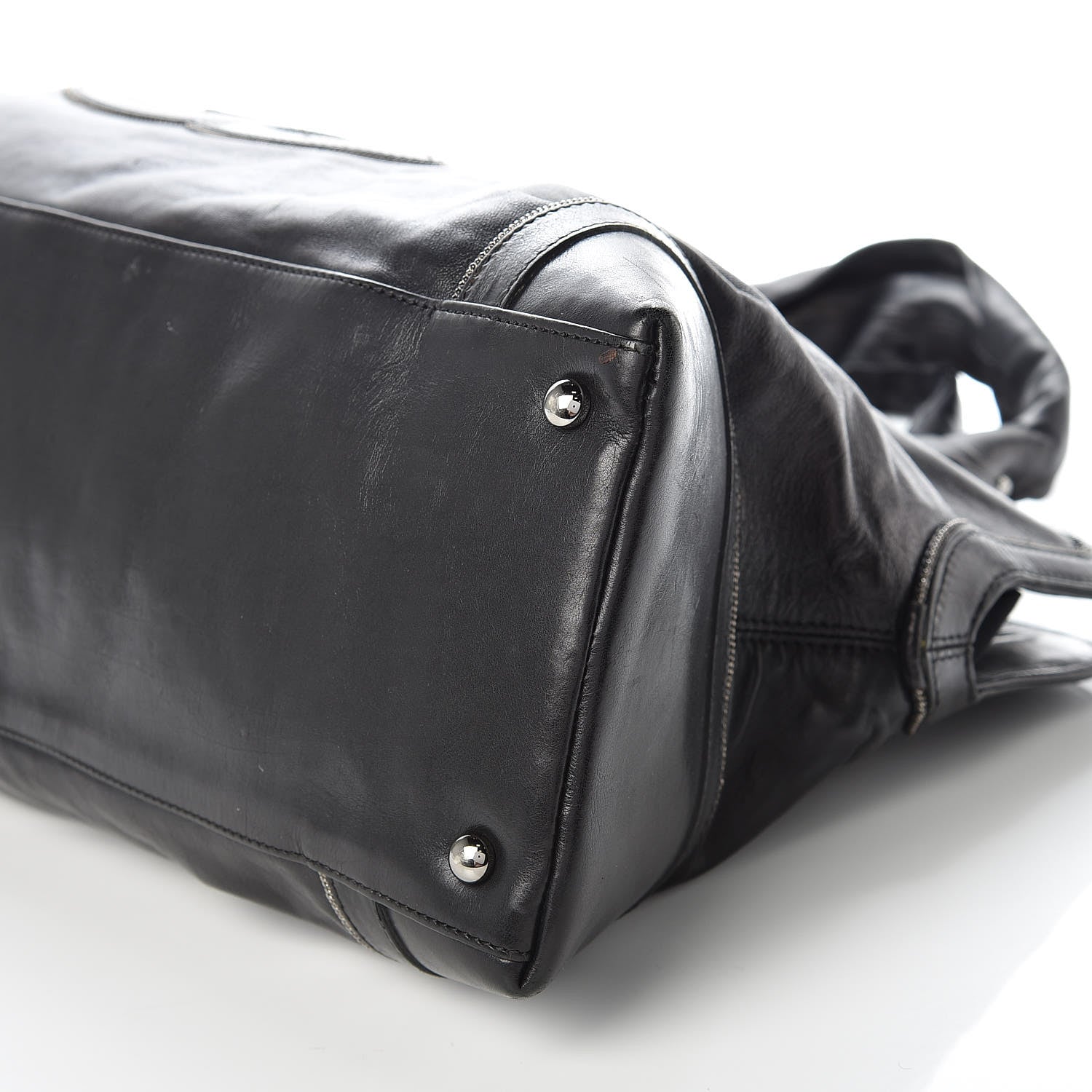 Chanel Lambskin East West Soho Shopper Black 6 of 15