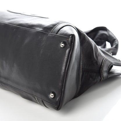 Chanel Lambskin East West Soho Shopper Black 6 of 15
