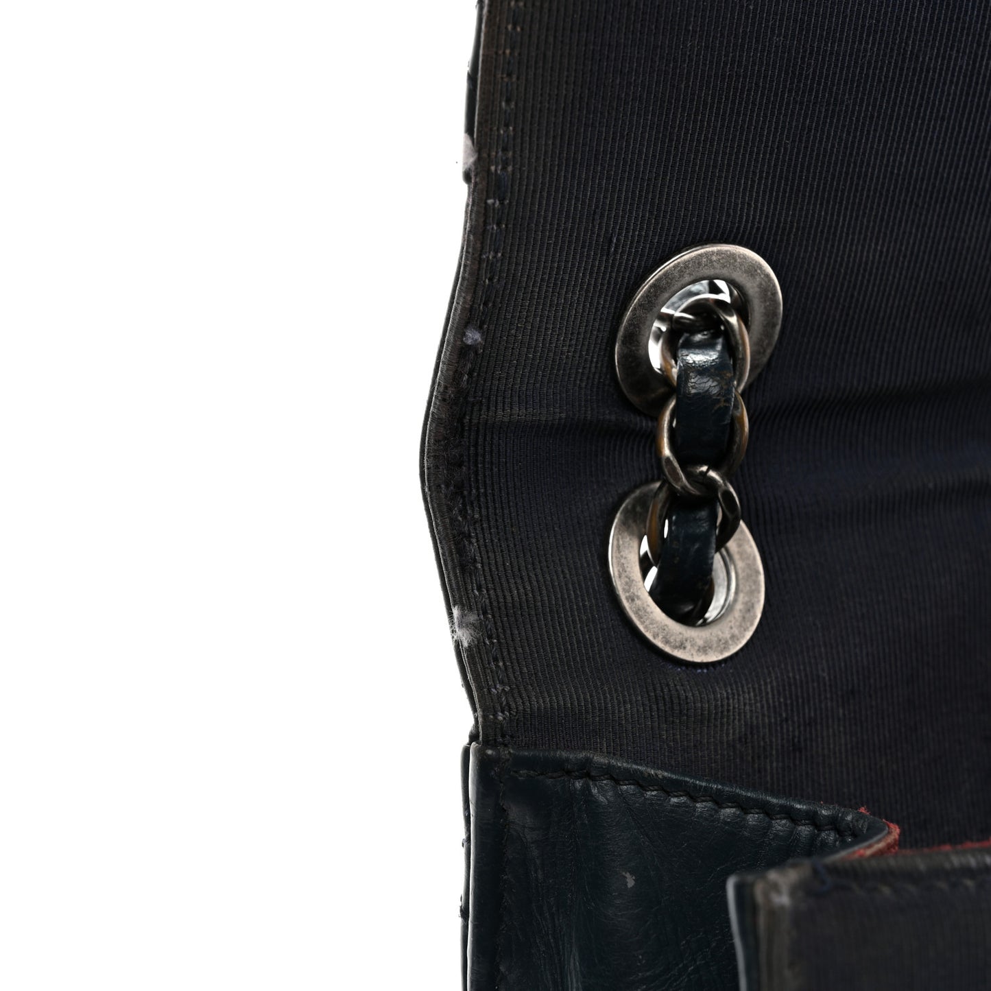 Calfskin Quilted Ballerine Flap Black Blue