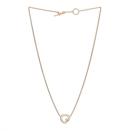 Hermes 18K Rose Gold Diamond TPM Vertige Coeur Necklace ST 3 of 5