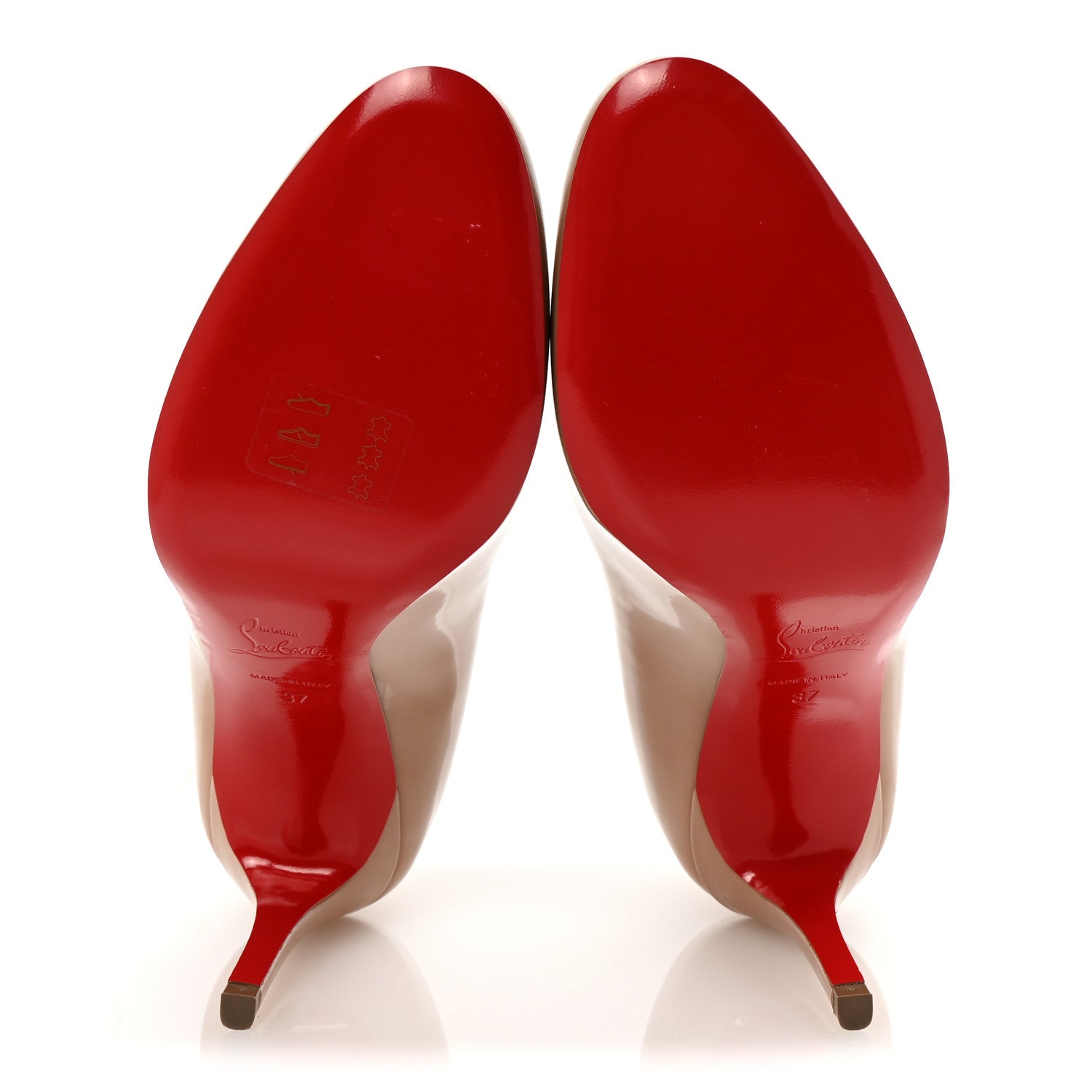 Christian Louboutin Patent Simple 85 Pumps 37 Nude 1746387