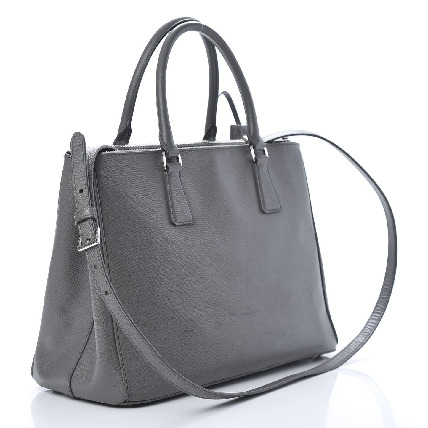 Saffiano Medium Galleria Double Zip Tote Marmo