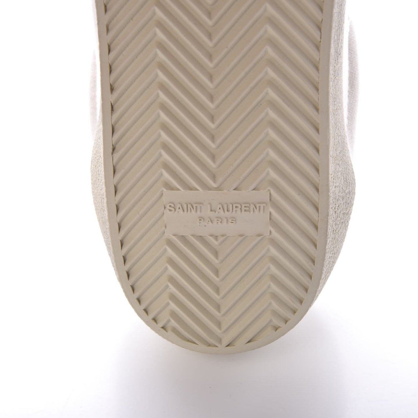 Distressed Canvas Court Classic Sneakers 46 White